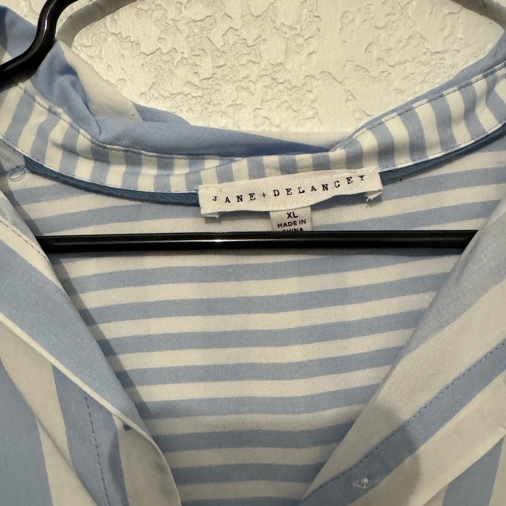 Jane and Delancey Sky Blue and White Button Down Shirt - Picture 3 of 3